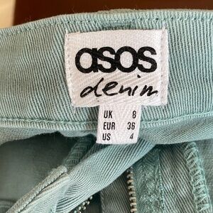 ASOS Denim Light Mint Green High-Rise skinny Jeans